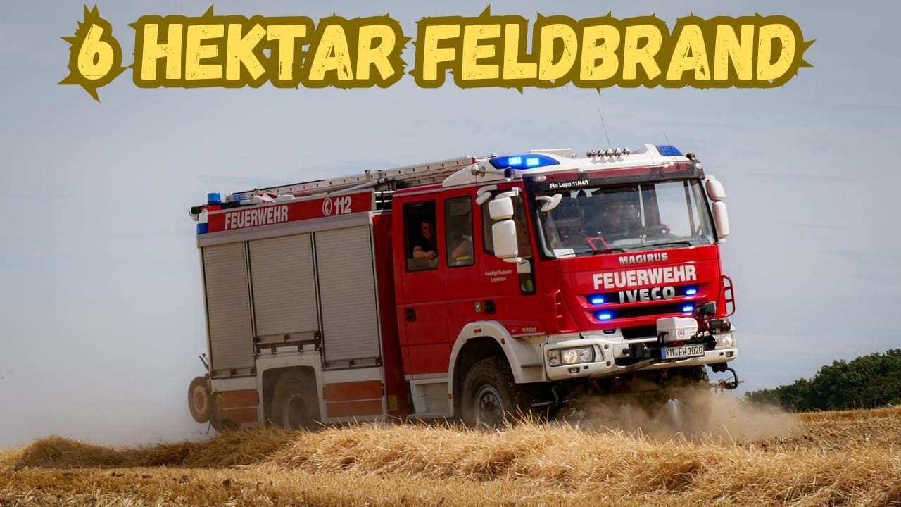 Feldbrand zwischen Pulsnitz und Lichtenberg am 06.07.2025