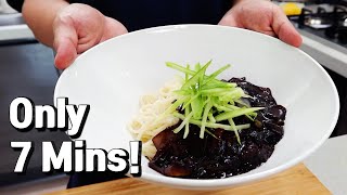 7 Minute Jjajangmyeon Black Bean Noodles Recipe l Better Than Restaurants