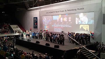 ACM ICPC FInals 2013 Closing Ceremony Gold Medals and Ending.