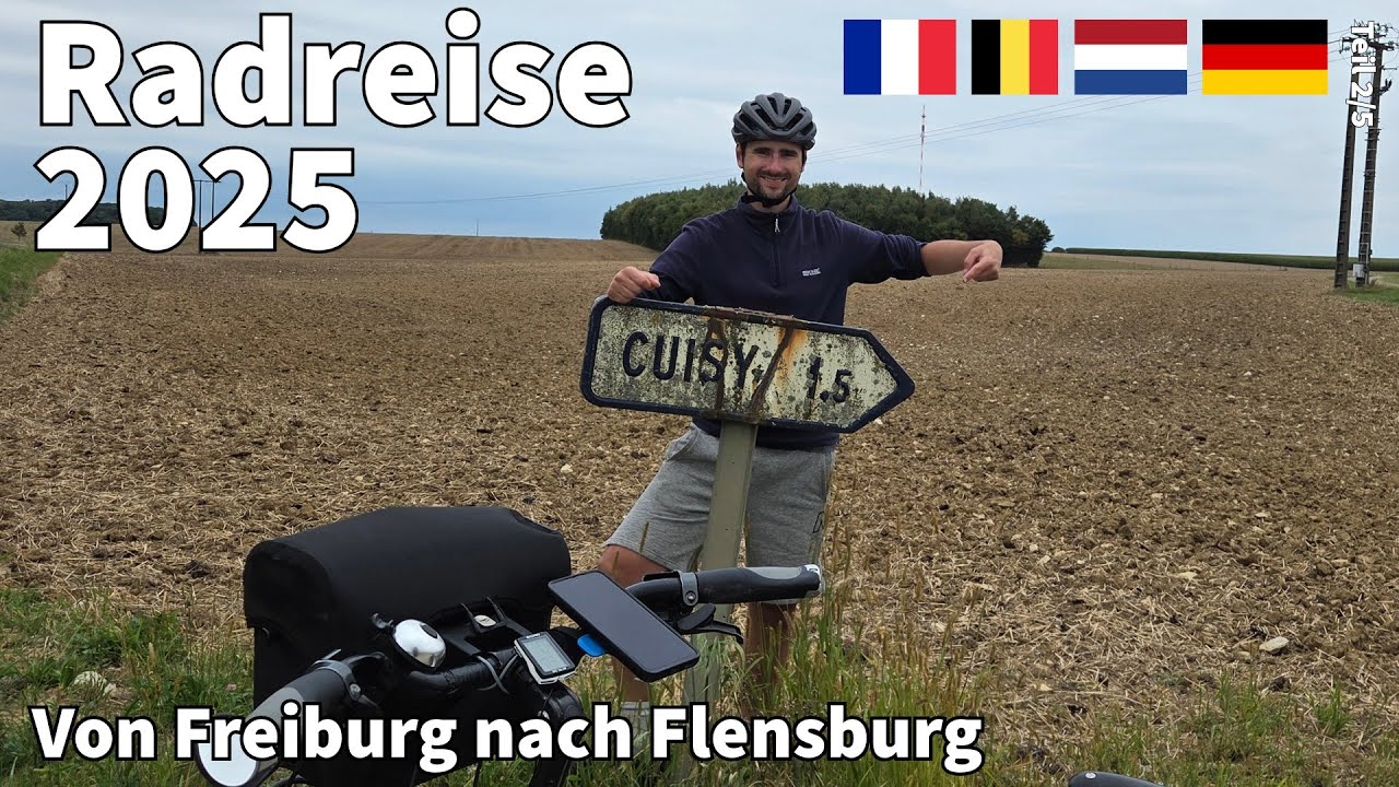 Radreise von Freiburg nach Flensburg - Sommertour 2025 - 2/5 - Frankreich 