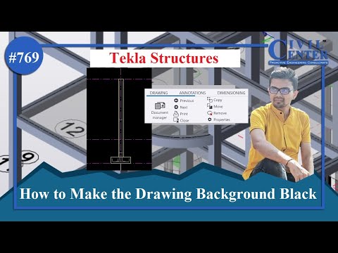 Tekla Structures || How to make the Drawing Mode Background Black