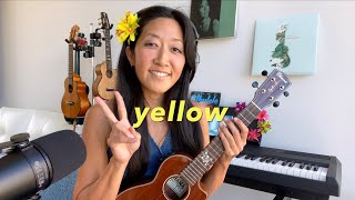 Video thumbnail of "Coldplay - Yellow (cover) // Cynthia Lin Ukulele Play-Along"
