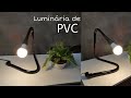 Luminária estilosa feita com cano de PVC. Fácil e barata.