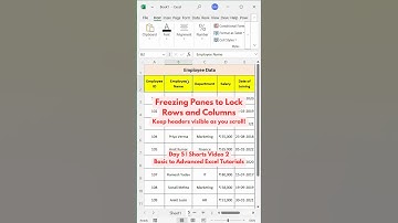 Never Lose Your Headers Again! Freeze Panes in Excel |Day 5, Video 2#excel #excelshorts #exceltricks