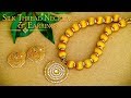 How To Make Beautiful Gold Silk Thread Necklace & Earrings | DIY | Jewelry Making