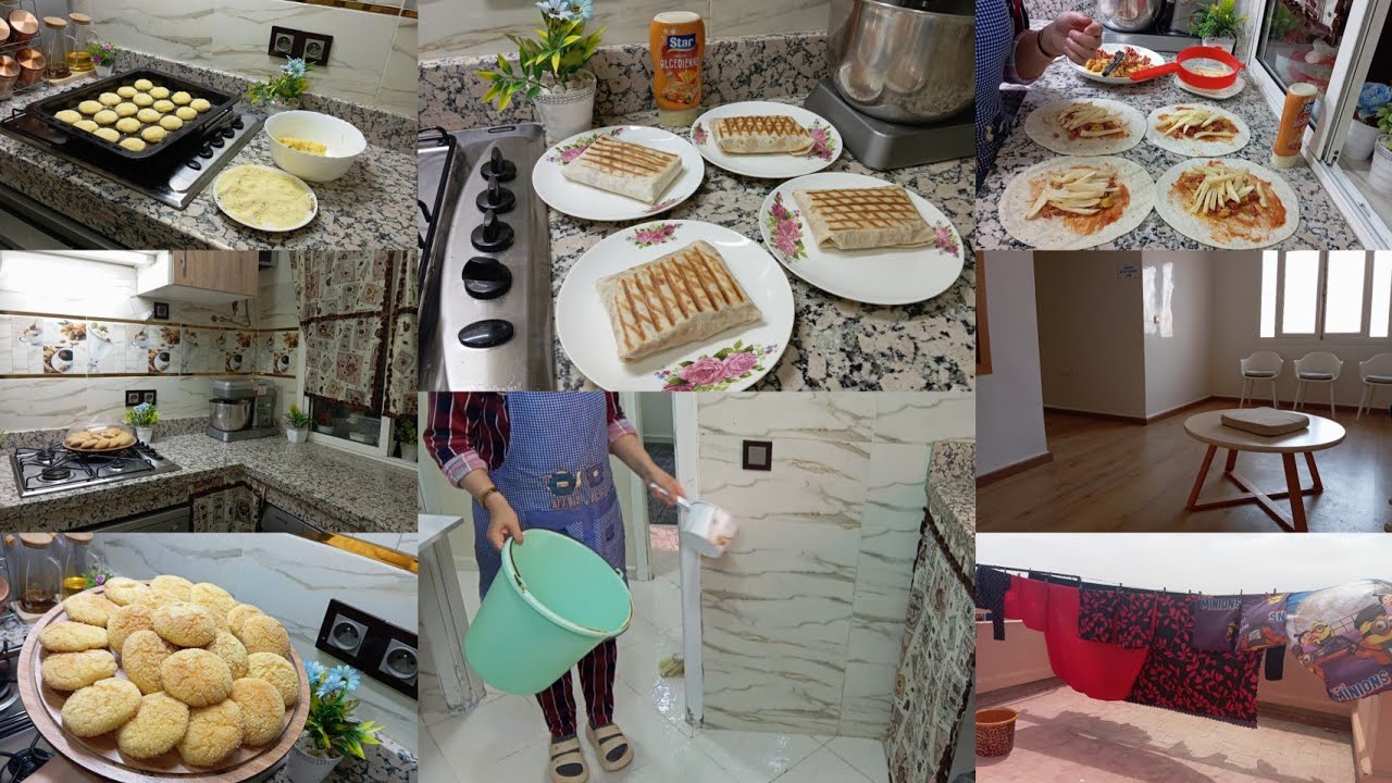 روتين بعد غياب🥰نهار مشارجي مكاين هي الجرى🏃 تنظيم وتنظيف والتاويل 💪حريشات بالعصير 🍂طاكوس منزلي