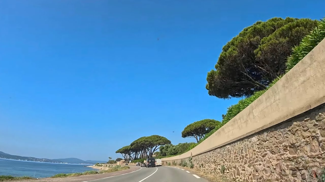 4K Scenic Drive Along the French Riviera | D559 to Saint Tropez