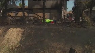 Grass Fire Burns Homes In Tracy