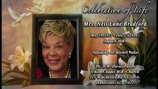 August 8, 2026 - UCMBC Funeral Service - Mrs. Nell Lane Bradford