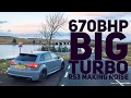 670bhp Big Turbo Audi RS3 causing a tremendous Racket in the Scottish Highlands