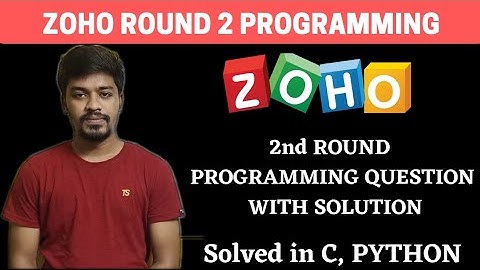 Zoho Round 2 Programming Question with Solution | C, Python | BiNaRiEs