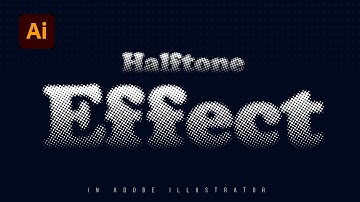 Halftone Text Effect in Adobe Illustrator | Halftone Text Effect | Halftone Effect |  A Illustrator