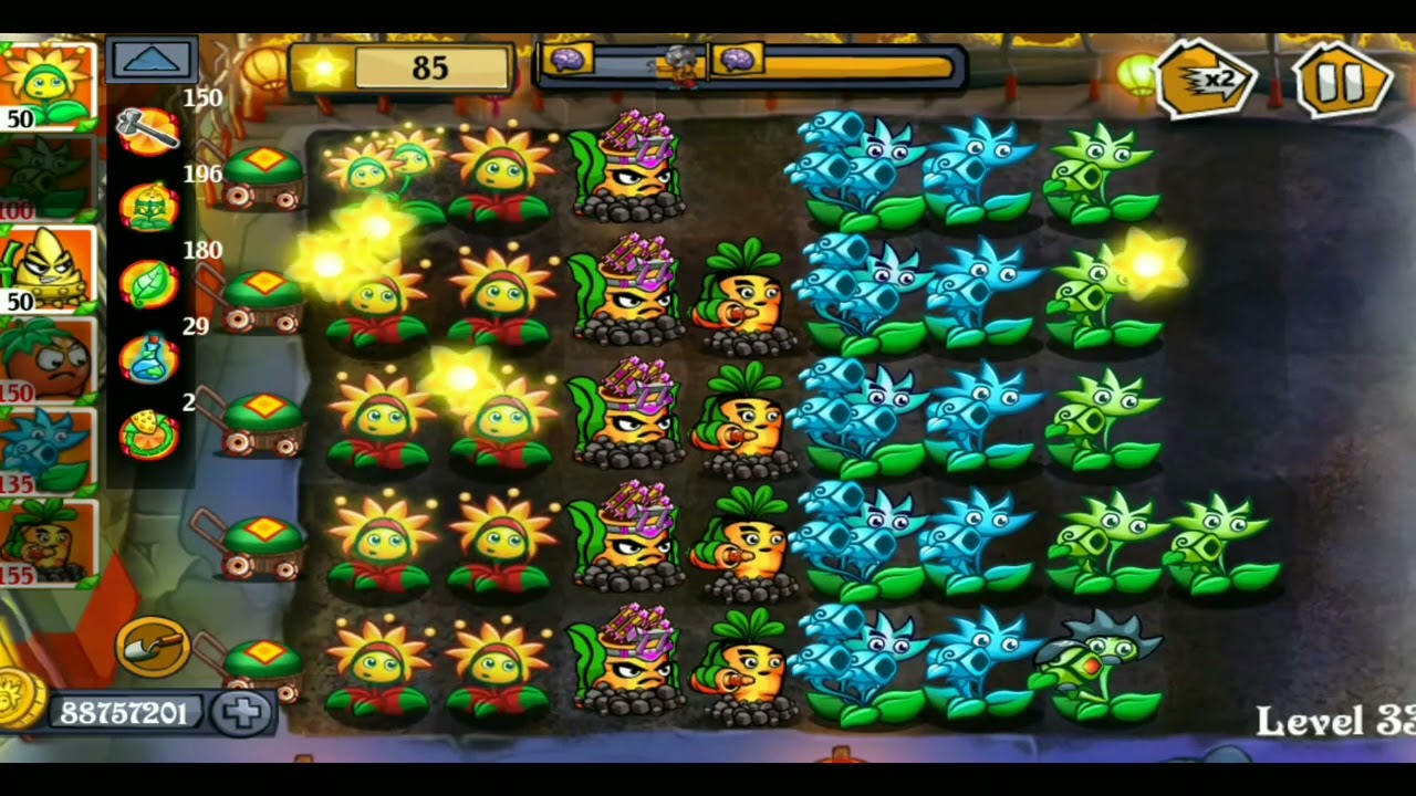 flower zombie war unlimited coin level 33 