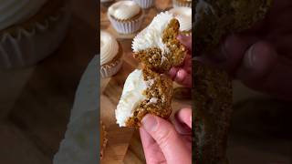 GF Pumpkin Spice Cupcakes with Cream Cheese Frosting baking glutenfree foodie cake easy shorts