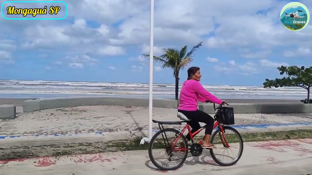 Veja como ficou a orla da vila São Paulo em Mongaguá depois da ressaca de terça feira 