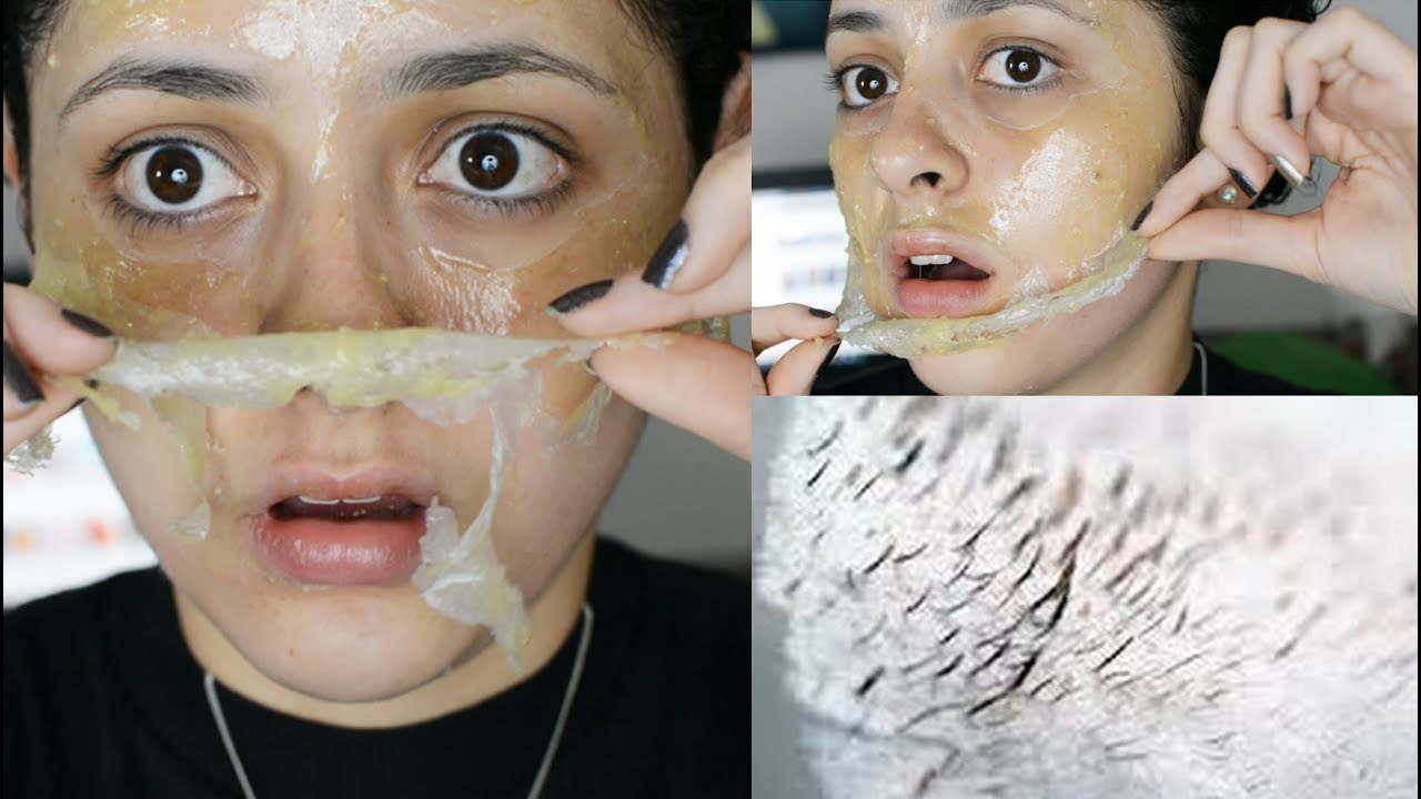mascarilla como quitar el pelo de la cara Quita los Vellos, Espinillas y Puntos Negros TU SOLA En casa Mascarilla  Removedora de vello DIY