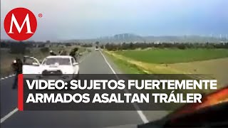 En la carretera federal Azumbilla-Puebla hombres armados interceptan y roban un tráiler