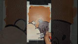 DIY Cute Bear Painting 🧸 | Aesthetic Art for Beginners