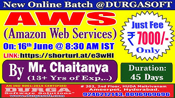AWS (Amazon Web Services) Online Training @ DURGASOFT