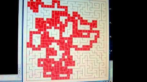 Depth First Maze Solving Algorithm Using Pygame