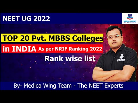 Video Top 20 Private Medical College in India 2022 as per... - youtube