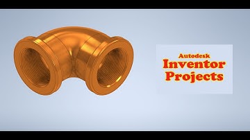 Autodesk Inventor Tutorial  Model 47 (threaded 90 degree pipe elbow)