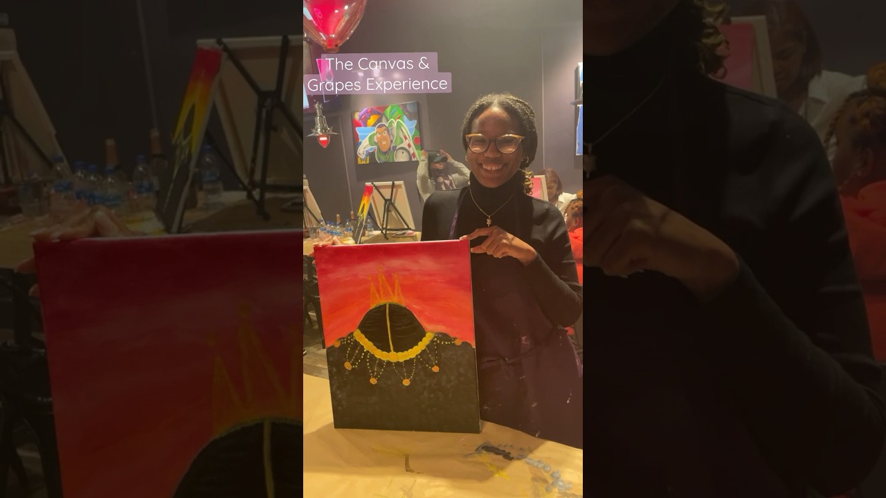 The ￼canvas and grapes, experience: Paint and Sip🍇/karaoke 🎤