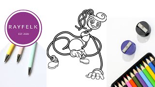 Mommy Long Legs Coloring Page | poppy Playtime | Rayfelk Printable Coloring Pages