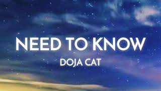 Doja Cat - Need To Know (Lyrics)