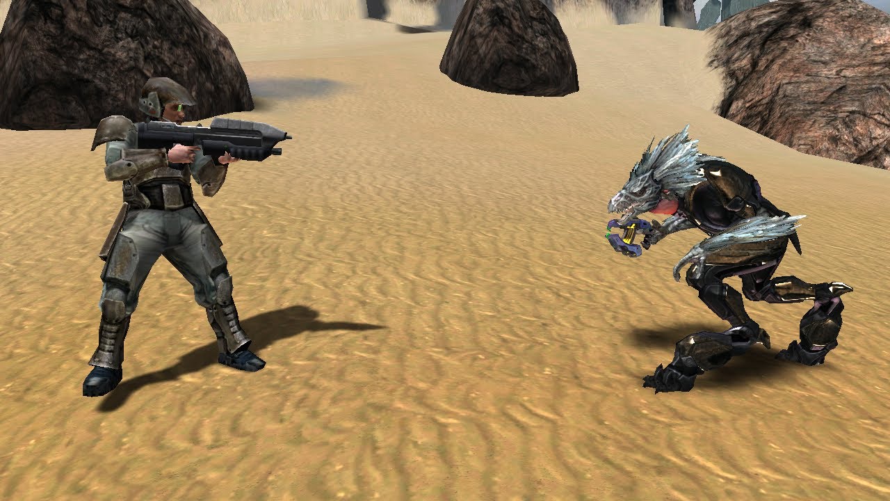 Halo 1 Marines VS. Halo Reach Skirmishers.