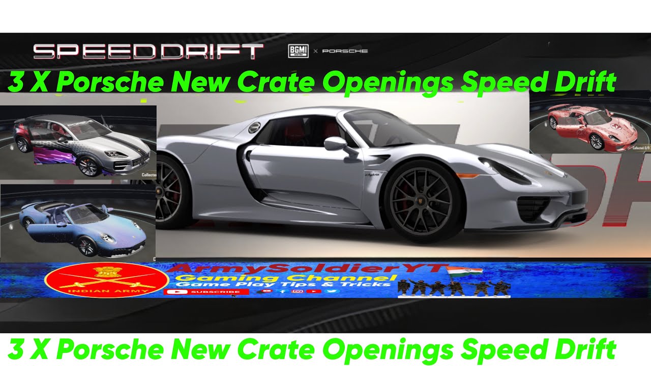 3 X Porsche Cars new Crate Opening in speed drift 