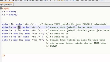 Kurs PHP 13: Operatory Logiczne