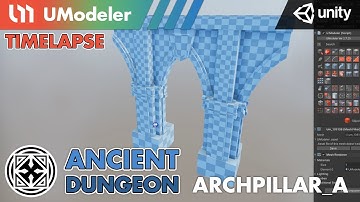3D Modeling in Unity - Timelapse of Modeling an Arch Pillar_A in the Ancient Dungeon with UModeler