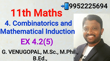 11th maths|exercise 4.2 q no 5|chapter 4|combinatorics and mathematical induction|explained in tamil