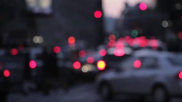 Traffic Night Lights Background Bokeh Blur City  Video