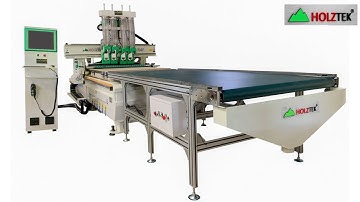 Test máy Nesting 4 đầu Option rulo tỳ phôi cắt ván Plywood | PRO-R4F