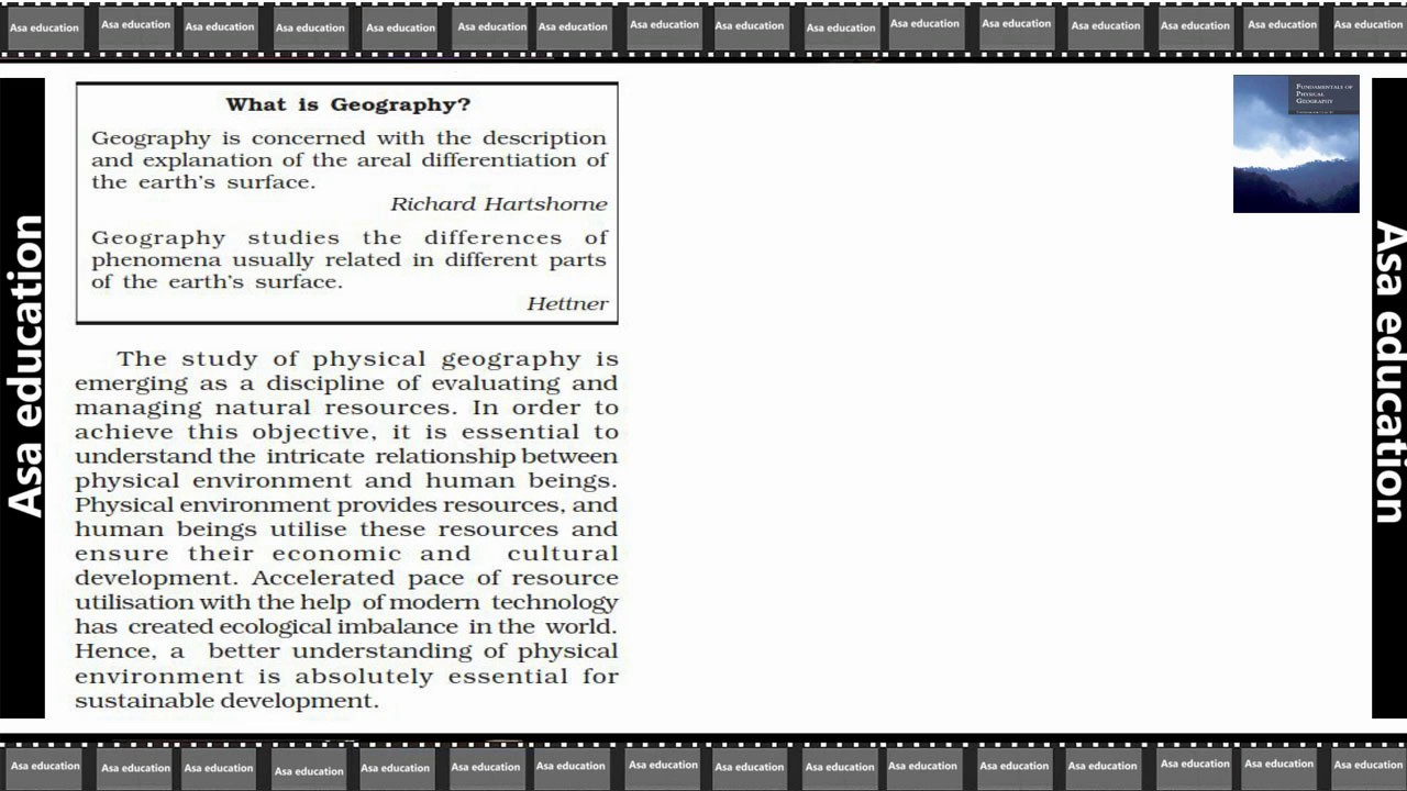 Ch 1.29 Geography As A Discipline (Geography, Grade 11, CBSE) Easy