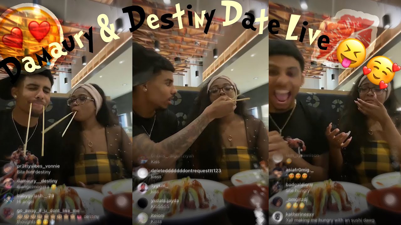 Damaury and Destiny Date live 😝🥰