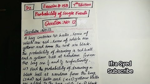 Mathematics Book 2 (D2) | 7th Edition | Exercise # 15 B |Q # 12 | Ifra Syed | in Urdu\Hindi