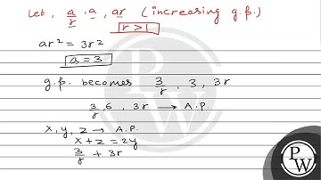 Three numbers are in an increasing geometric progression with  common ratio \(r\). If the m....