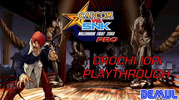 Capcom Vs. SNK Pro: Orochi Iori Playthrough (DEMUL) (1440p 60fps)