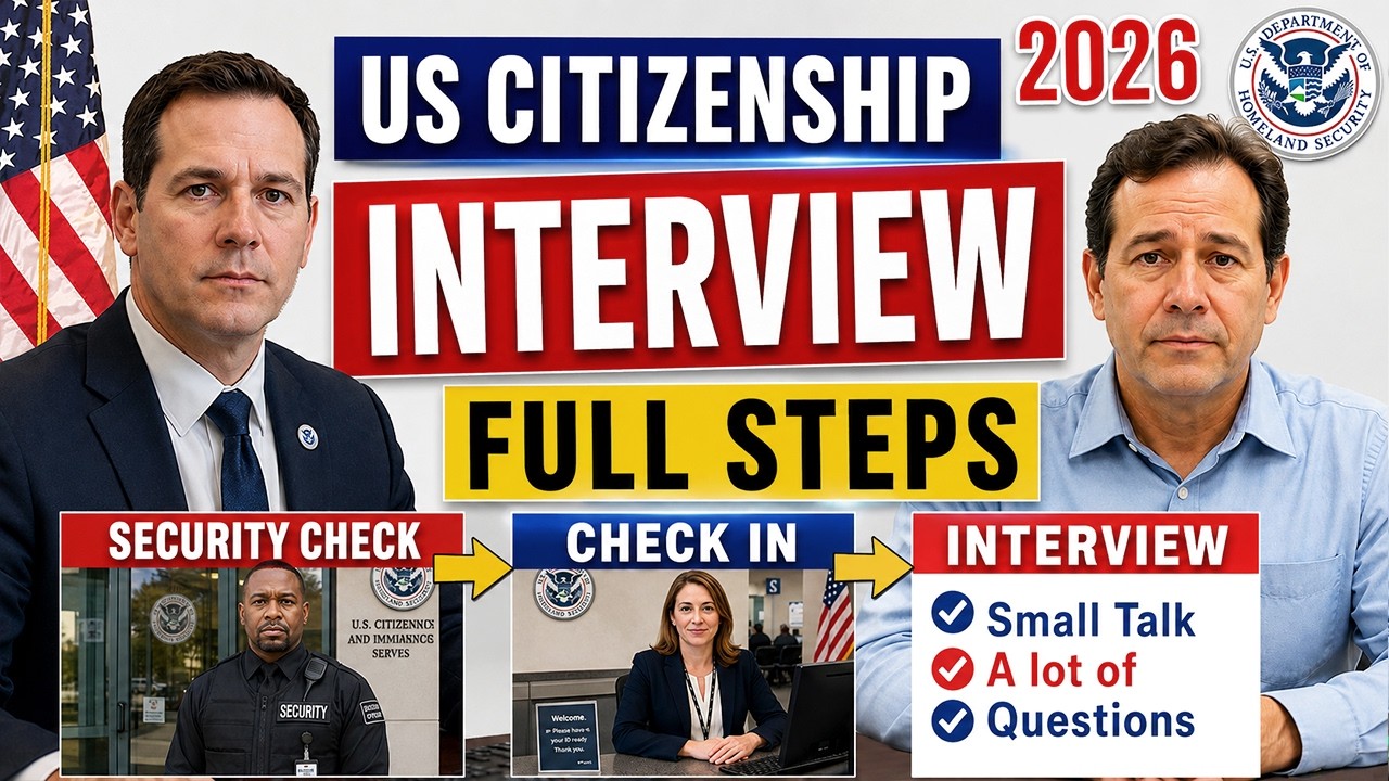 US Citizenship Interview 2026 with FULL STEPS - N400 Interview 2026 (Small Talk, Yes/No, What Mean)