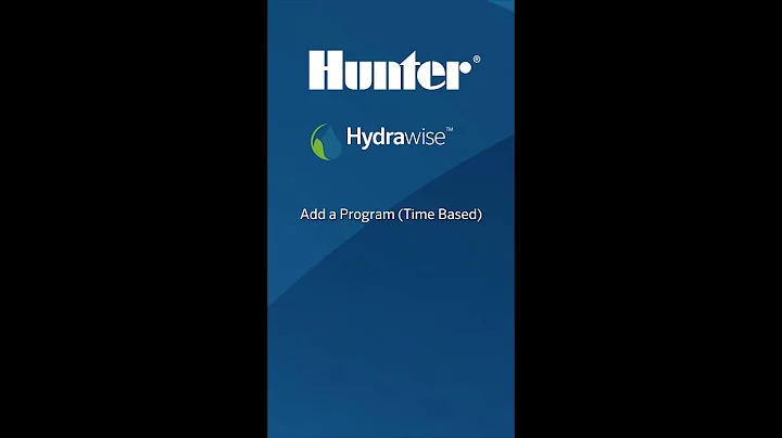 Hydrawise - Setting up a Time Based Program