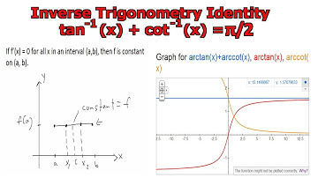 Inverse Trig Identity: arctan(x) + arccot(x) = π/2