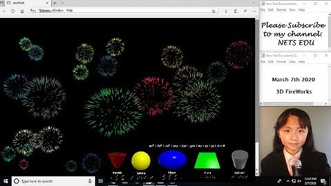 Math, Python Series 40 - 3D Firework simulation (3D 焰火, 烟花)