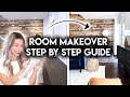 HOW TO DESIGN A ROOM FROM START TO FINISH | DIY ROOM MAKEOVER
