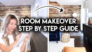 HOW TO DESIGN A ROOM FROM START TO FINISH | DIY ROOM MAKEOVER