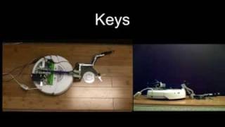 iRobot Create (Roomba) with "Dustpan" End Effector Grasps Objects From the Floor