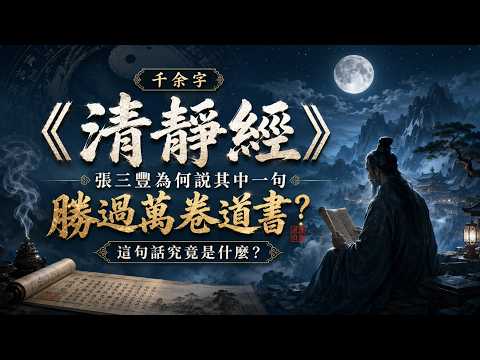 《清靜經》千余字，張三豐為何說其中壹句勝過萬卷道書？這句話究竟是什麽？#書齋論道#清靜經 #張三豐 #常清靜矣 #道家智慧 #修心 #國學智慧 #傳統文化 #道德經 #人生感悟 #古籍解讀
