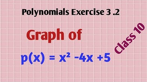 graph of p(X) =x²-4x+5// polynomials exercise 3.2// 10 th class /APSCERT//CBSE NCERT//